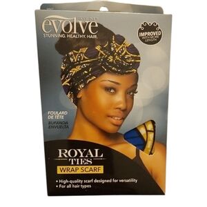 EVOLVE Black and Gold Scarf Wrap Accessory NIB